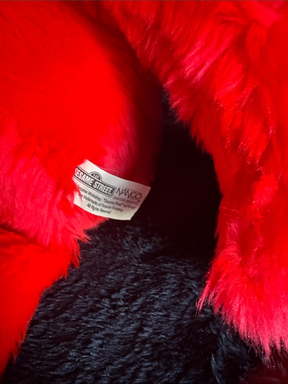 Plush Red Elmo-Style Character with Orange Nose - Picture 3 of 5